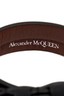 Δερμάτινα βραχιόλι Alexander McQueen μαύρο