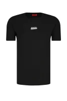 t-shirt durned | regular fit HUGO μαύρο