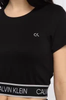 Μπλούζα | Cropped Fit Calvin Klein Performance μαύρο