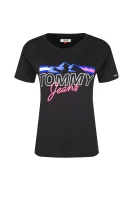 t-shirt | custom fit Tommy Jeans μαύρο