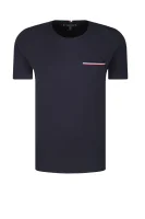t-shirt rwb pocket flex tee | regular fit Tommy Hilfiger ναυτικό μπλε