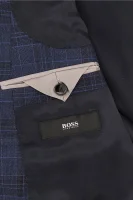 Μάλλινος κουστούμι Huge6/Genius5 | Slim Fit BOSS BLACK ναυτικό μπλε