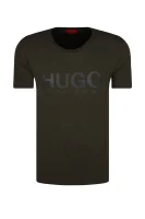 t-shirt dolive | regular fit HUGO χακί