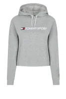μπλούζα cropped logo | regular fit Tommy Sport γκρί
