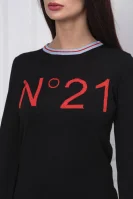 μάλλινος πουλόβερ | regular fit N21 μαύρο