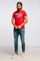 t-shirt golders | tailored slim Pepe Jeans London κόκκινο