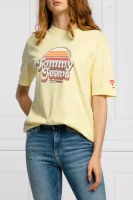 t-shirt summer retro | regular fit Tommy Jeans κίτρινο