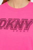 T-shirt RHINESTO | Relaxed fit DKNY Sport φουξία
