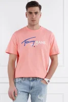 T-shirt | Regular Fit Tommy Jeans κοραλλί 