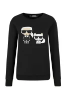 μπλούζα ikonik karl & choupette | regular fit Karl Lagerfeld μαύρο