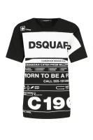 t-shirt smoke | loose fit Dsquared2 μαύρο
