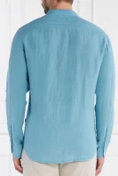 Λινό πουκάμισο Race | Regular Fit BOSS ORANGE μπλέ