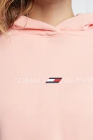 Μπλούζα GRAPHIC | Cropped Fit Tommy Sport πουδραρισμένο ροζ