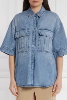 Τζιν πουκάμισο | Oversize fit DONDUP - made in Italy μπλέ