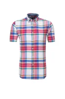 πουκάμισο amiston | fitted fit |με την προσθήκη λινού Tommy Hilfiger κόκκινο