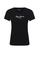 t-shirt new virginia | slim fit Pepe Jeans London μαύρο
