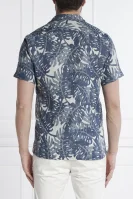 Λινό πουκάμισο W-DIFFUSED FOLIAGE | Regular Fit Tommy Hilfiger μπλέ