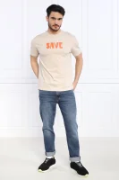 T-shirt BATU | Regular Fit Save The Duck μπεζ