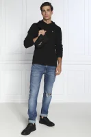 Μπλούζα WAFFLE | Regular Fit Tommy Jeans μαύρο