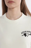 T-shirt Damacia | Regular Fit HUGO εκρί