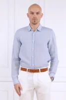 Λινό πουκάμισο Liam | Regular Fit BOSS BLACK μπλέ