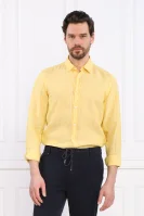 Λινό πουκάμισο Liam | Regular Fit BOSS BLACK κίτρινο