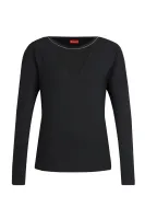 μπλούζα nestela | regular fit HUGO μαύρο