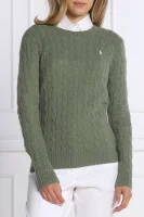 Μάλλινος πουλόβερ | Regular Fit | με την προσθήκη κασμίρι POLO RALPH LAUREN χρώμα ελιάς