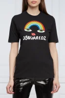 T-shirt Rainbow Renny | Regular Fit Dsquared2 μαύρο