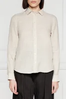 Λινό πουκάμισο CHAMBRAY | Regular Fit Gant μπεζ