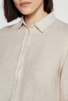 Λινό πουκάμισο CHAMBRAY | Regular Fit Gant μπεζ
