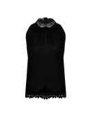 μπλούζα | regular fit | με την προσθήκη μεταξιού Elisabetta Franchi μαύρο
