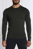 μάλλινος πουλόβερ | regular fit Calvin Klein πράσινο