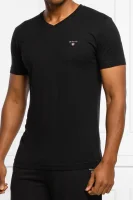 T-shirt | Slim Fit Gant μαύρο
