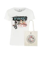 T-shirt + τσάντα για ψώνια VENERDI PINKO X LUCIA HEFFERNAN | Regular Fit Pinko άσπρο