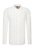 λινό πουκάμισο collins | regular fit GUESS άσπρο