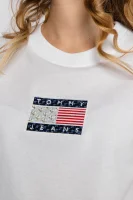 t-shirt tjw star americana flag | cropped fit Tommy Jeans άσπρο