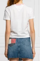 t-shirt branded | cropped fit Tommy Jeans άσπρο