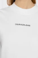 Μπλούζα MONOGRAM | Cropped Fit CALVIN KLEIN JEANS άσπρο