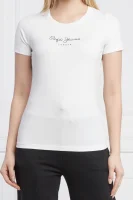 t-shirt new virginia | slim fit Pepe Jeans London άσπρο