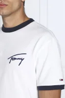 T-shirt SIGNATURE RINGER | Regular Fit Tommy Jeans άσπρο