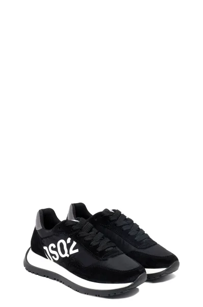 Δερμάτινος sneakers Dsquared2 μαύρο