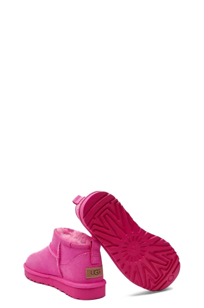 Δερμάτινος μποτες χιονιού CLASSIC UGG ροζ
