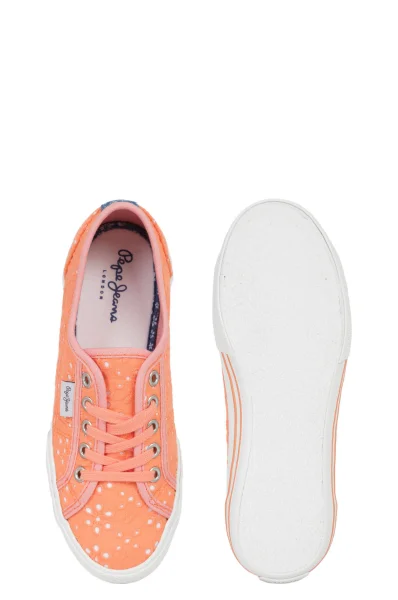 παπούτσια τένις baker Pepe Jeans London πορτοκαλί
