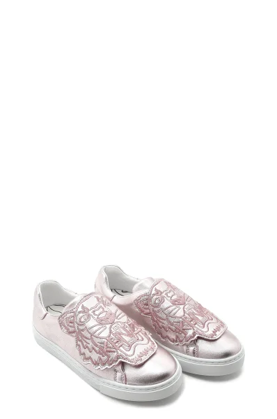 Δερμάτινος sneakers KENZO KIDS πουδραρισμένο ροζ