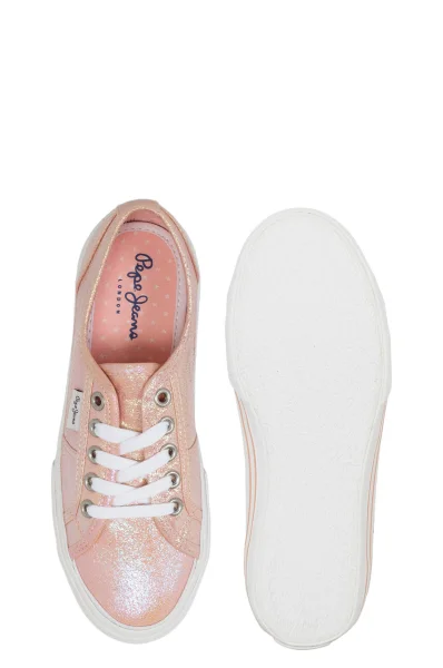 sneakers baker glam Pepe Jeans London πουδραρισμένο ροζ