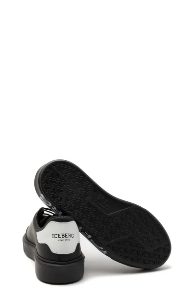 Δερμάτινος sneakers BOZEMA Iceberg μαύρο