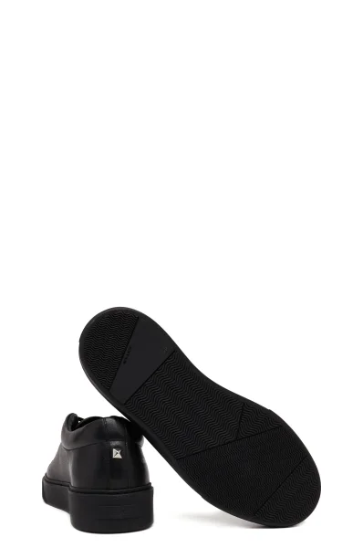 Sneakers FLINT Lace Lo Lthr | με την προσθήκη δέρματος Karl Lagerfeld μαύρο