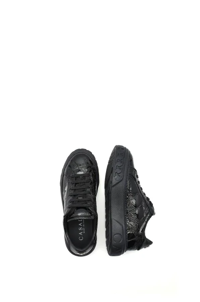 Δερμάτινος sneakers Casadei μαύρο