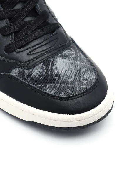 Sneakers PESARO | με την προσθήκη δέρματος Guess μαύρο